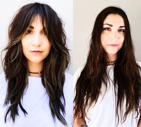 shaggy choppy long layered hair