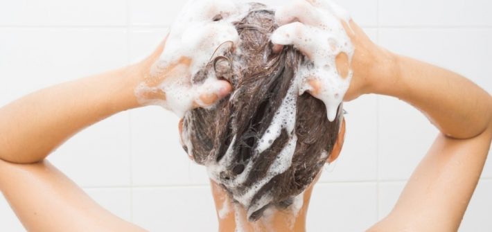 washing the hair